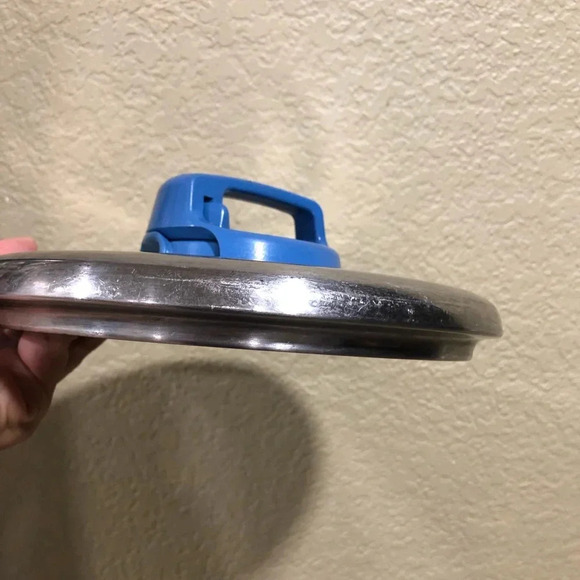 VTG REPLACEMENT LID STAINLESS STEEL BLUE STEAM REGULATING HANDLE 90s - Picture 2 of 6